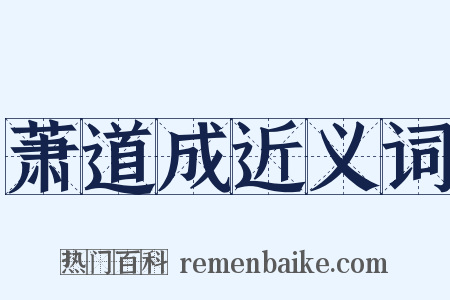 萧道成近义词是什么意思的图片